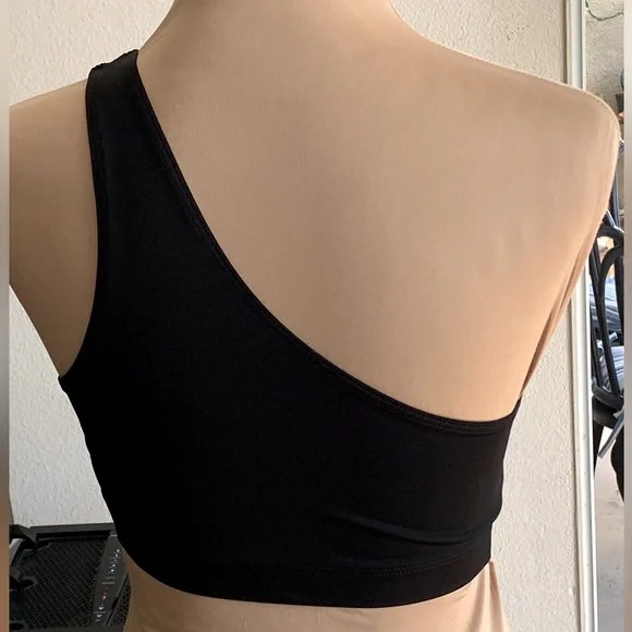 Black One Shoulder Sports Bras Size S/P - Picture 5 of 9